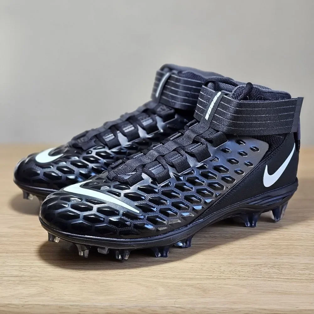 Nike Force Savage Pro 2 Football Cleats Shoes Black White AH4000-100 Men's 11 LE